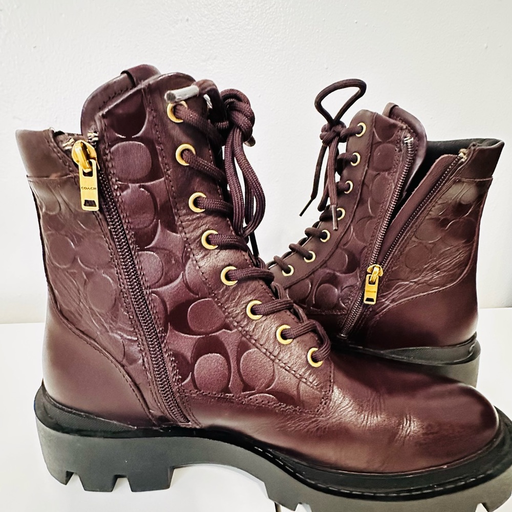 Coach Burgundy Boots: Elevate Your Style Game! - Picture 3 of 8